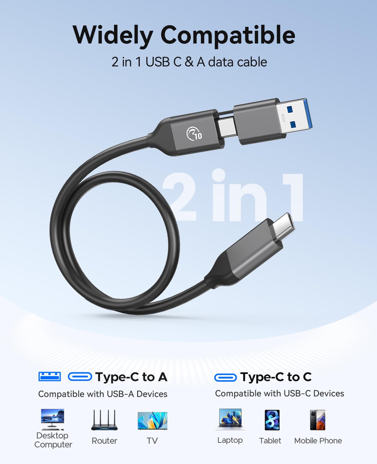 Amazon.com: ORICO 512GB Portable SSD with 2 in 1 USB C/A Cable, Up